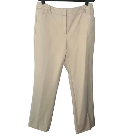 CHICO'S SO SLIMMING STRAIGHT LEG TAN PANTS SIZE 2.5R 14R - Picture 1 of 9